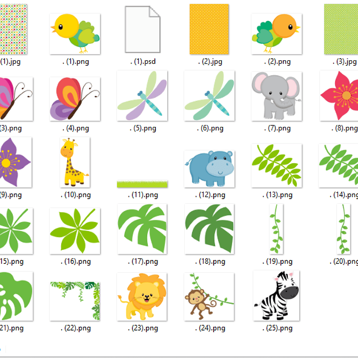 Kit Digital Amigos Da Selva  2