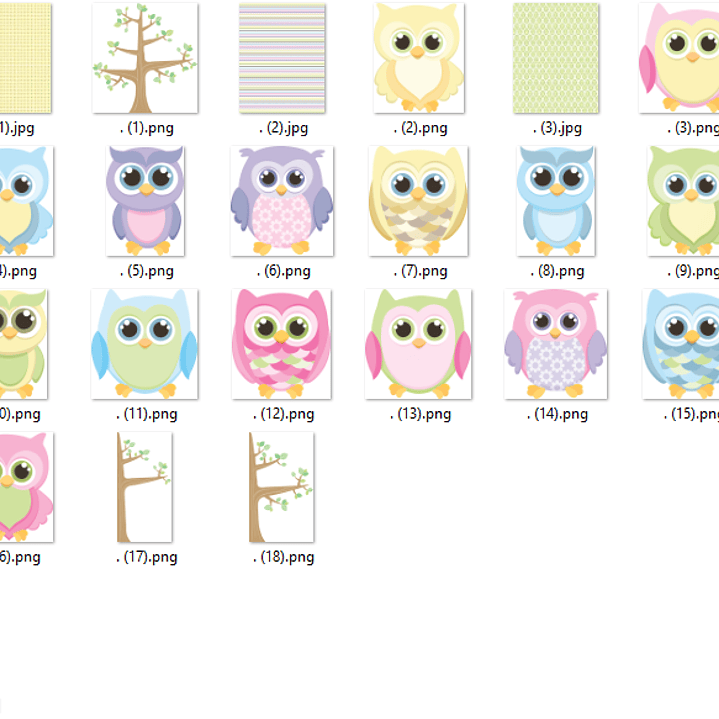 Kit Digital Corujinhas Baby 2