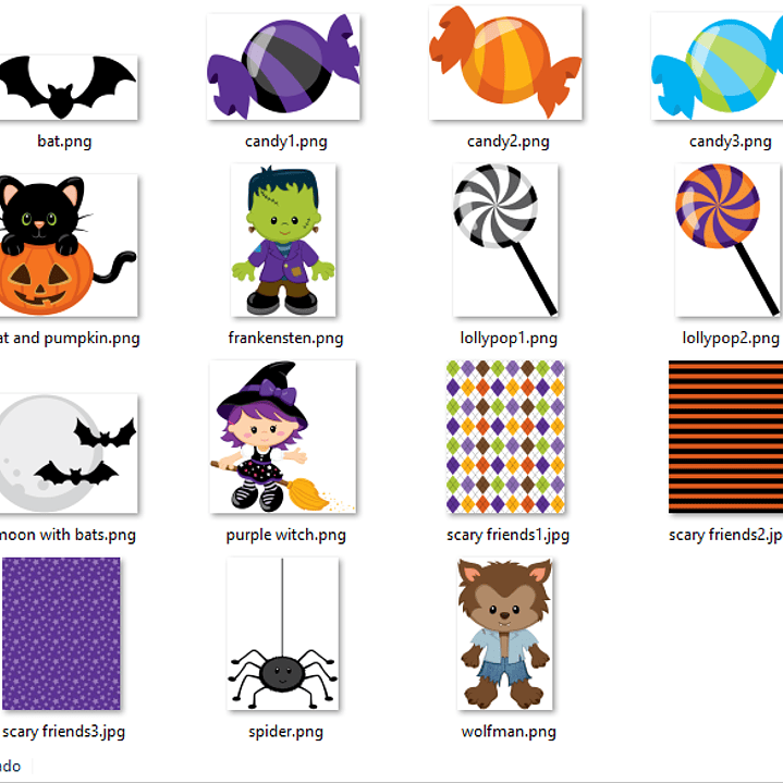 Kit Digital Halloween Amigos  2