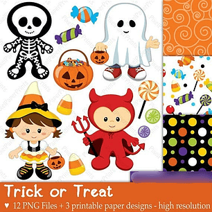 Kit Digital Halloween Doçura ou Travessura 