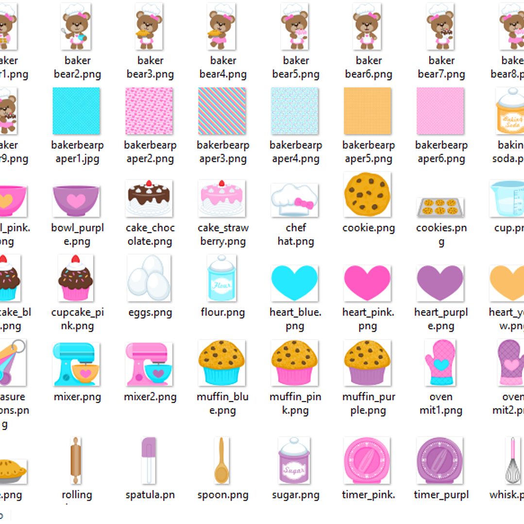 Kit Digital Ursinhas Cozinheira  2