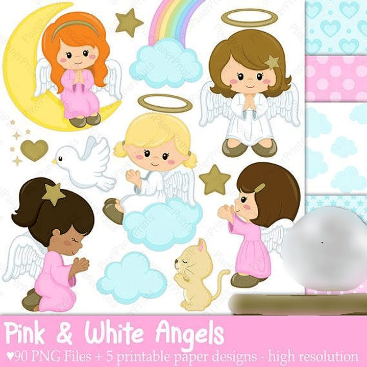 Kit Digital Anjinhas Meninas  1