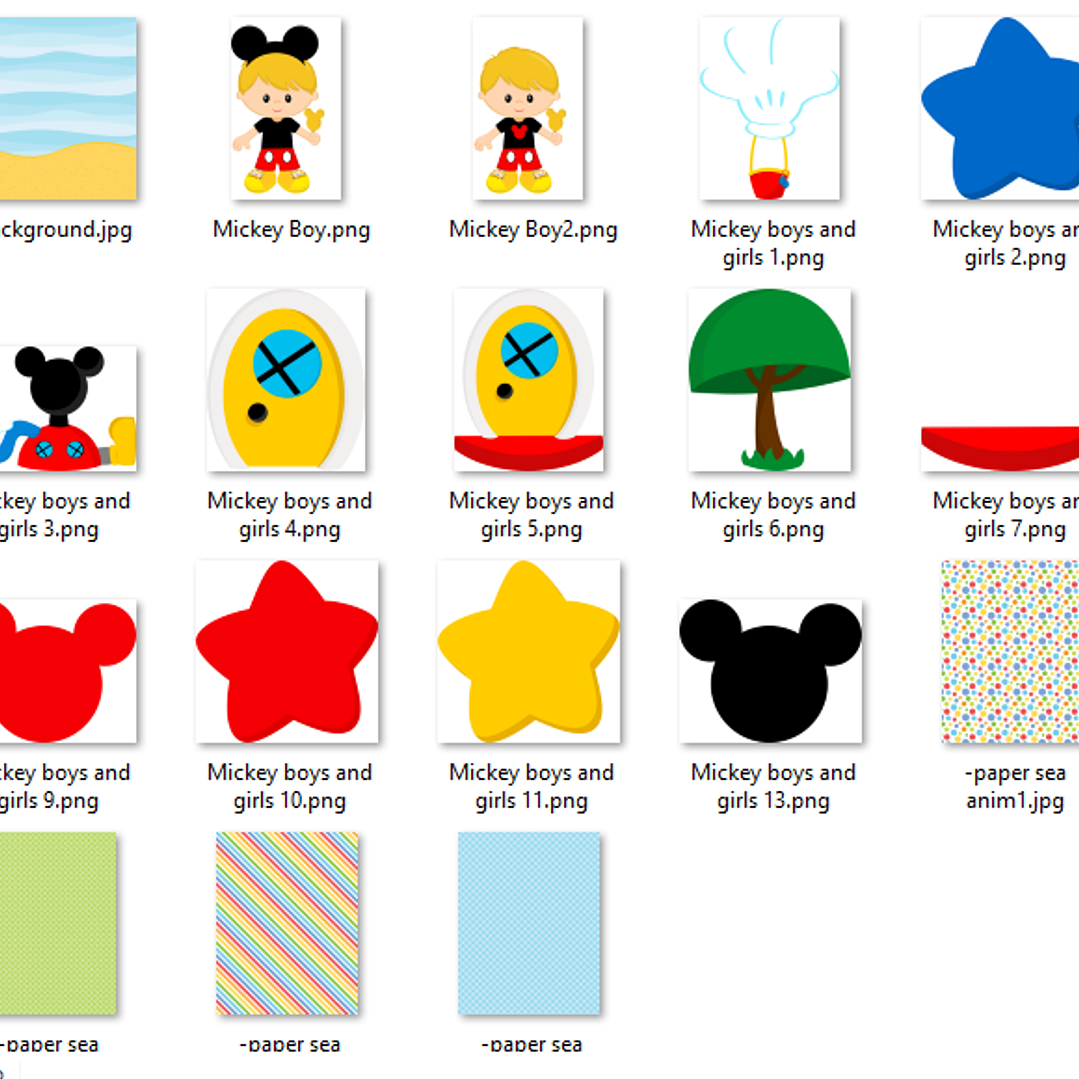 Kit Digital Mickey Boys 2