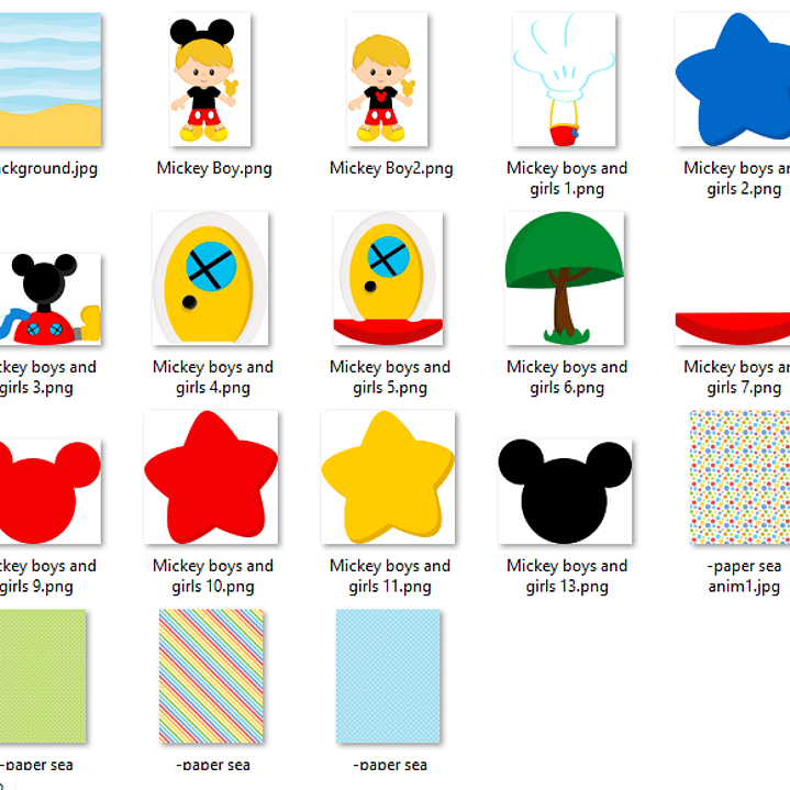 Kit Digital Mickey Boys 2