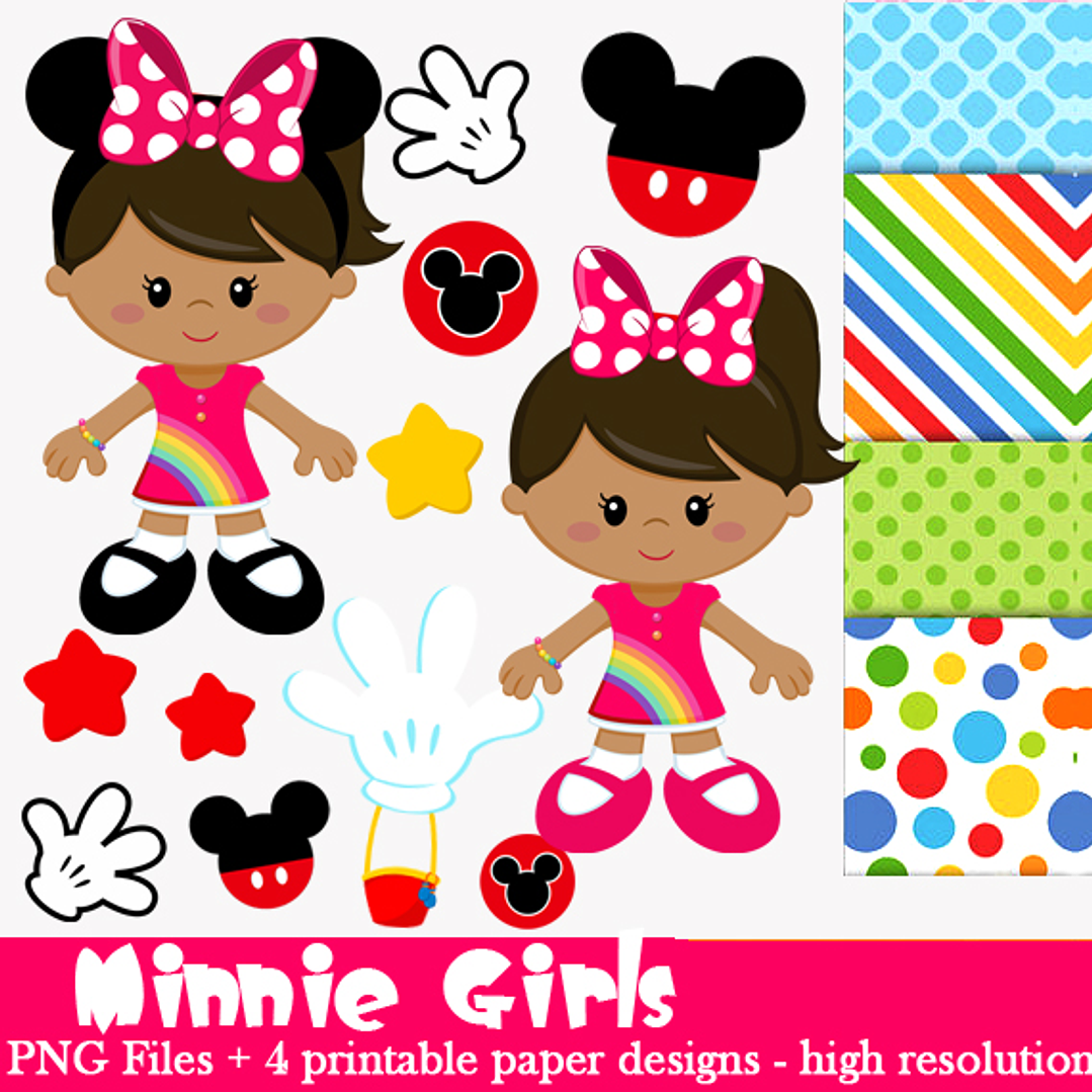 Kit Digital Minnie Menina 1