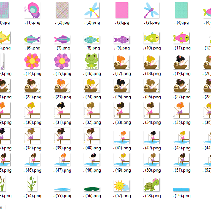 Kit Digital Pescaria Menina  2