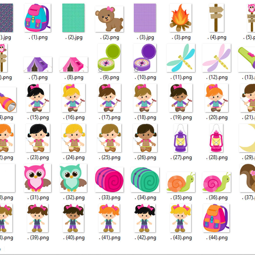 Kit Digital Acampamento Menina  2