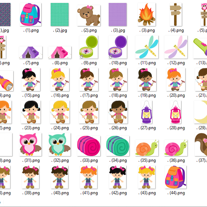 Kit Digital Acampamento Menina  2