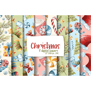 Kit Digital Acessorios de Natal 