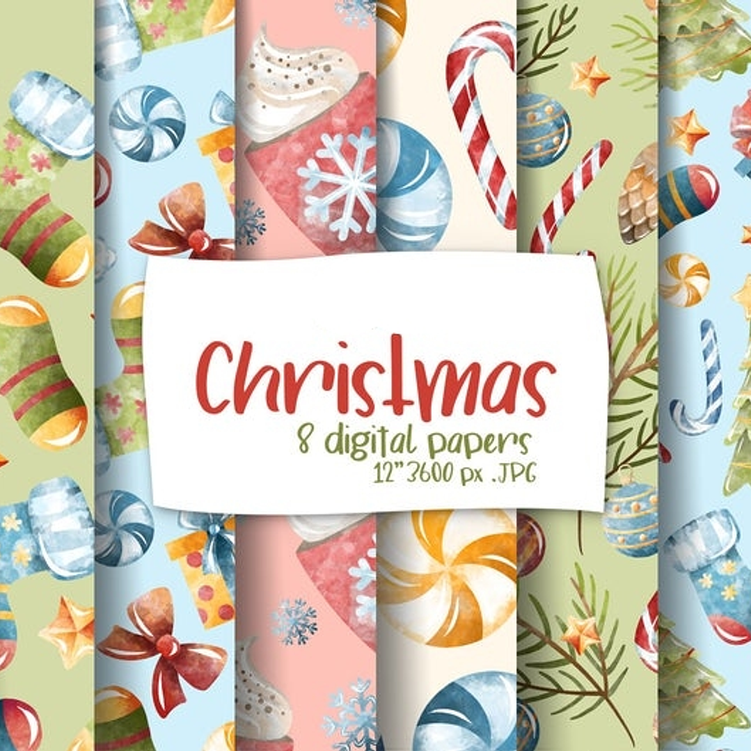 Kit Digital Acessorios de Natal  1