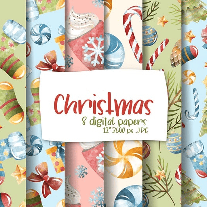 Kit Digital Acessorios de Natal  1