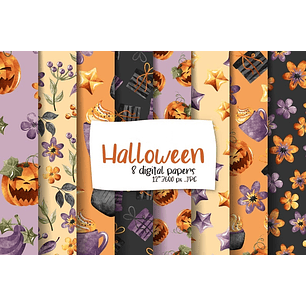 Kit Digital Papeis Halloween