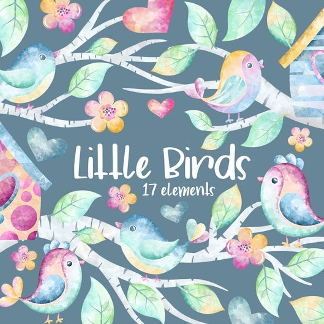 Kit Digital Passaros Primaveira  1