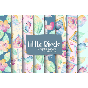 Kit Digital Papeis Passaros 