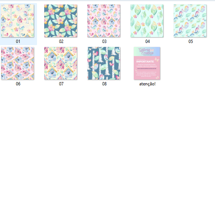 Kit Digital Papeis Passaros  2