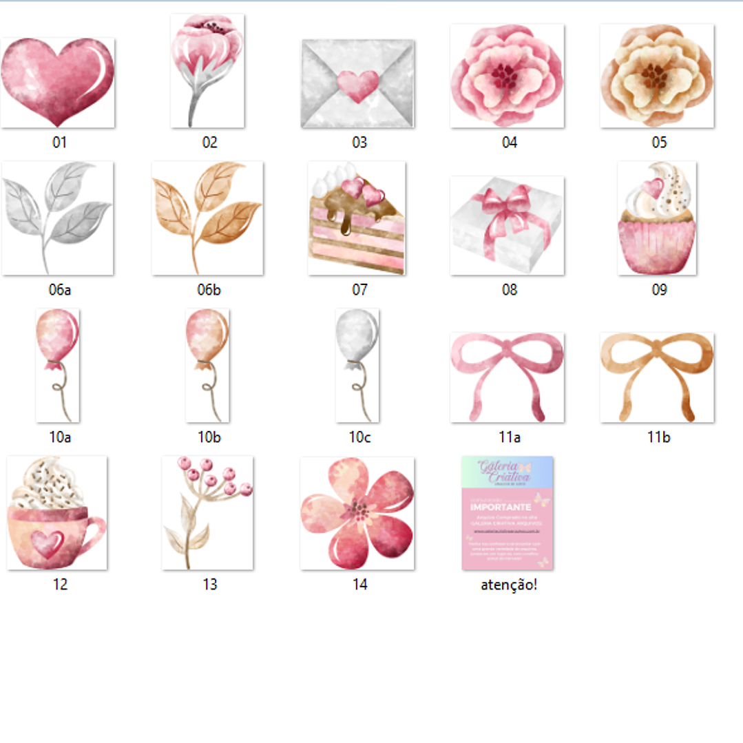 Kit Digital Flores Rosas 2