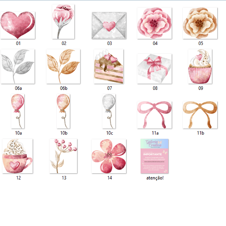 Kit Digital Flores Rosas 2