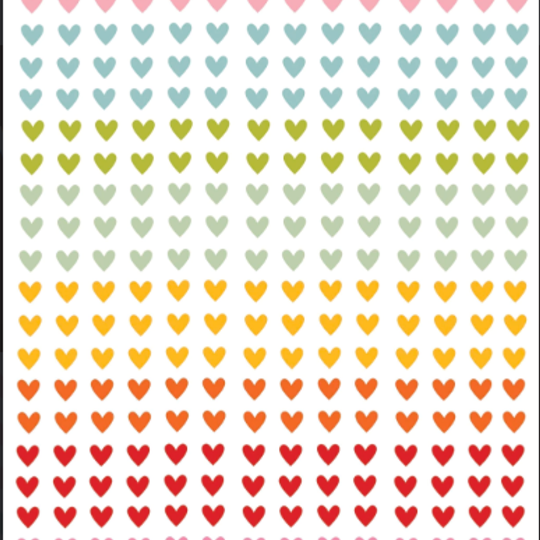 Arquivo Caneca DTF UV Corações Coloridos A4 1