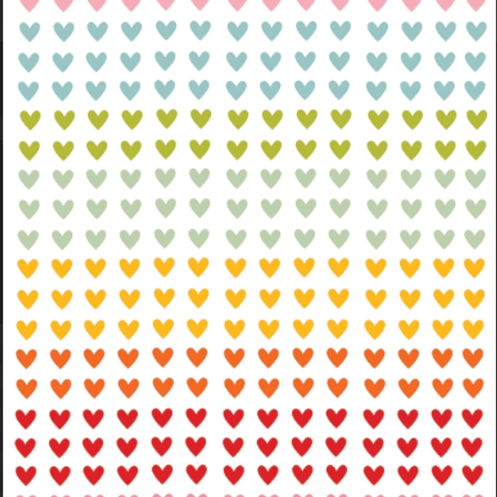 Arquivo Caneca DTF UV Corações Coloridos A4 1