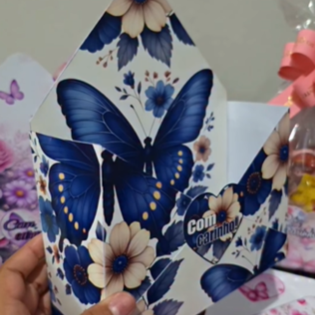 Arquivo Combo Caixa Envelope Florais 1