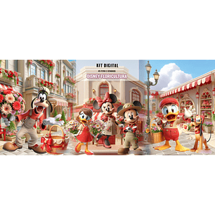 Kit Digital Turma do Mickey Floricultura 