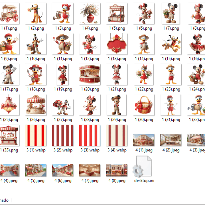 Kit Digital Turma do Mickey Floricultura  2