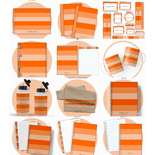 Arquivo Escolar Neutro Laranja 2026