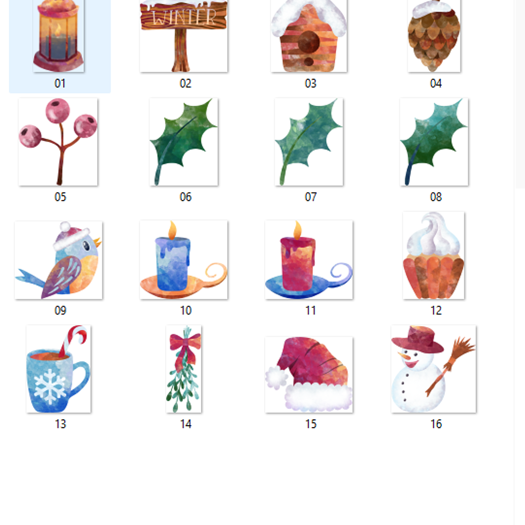 Kit Digital Acessórios de Inverno  2