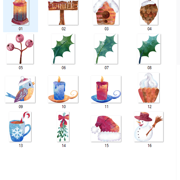 Kit Digital Acessórios de Inverno  2