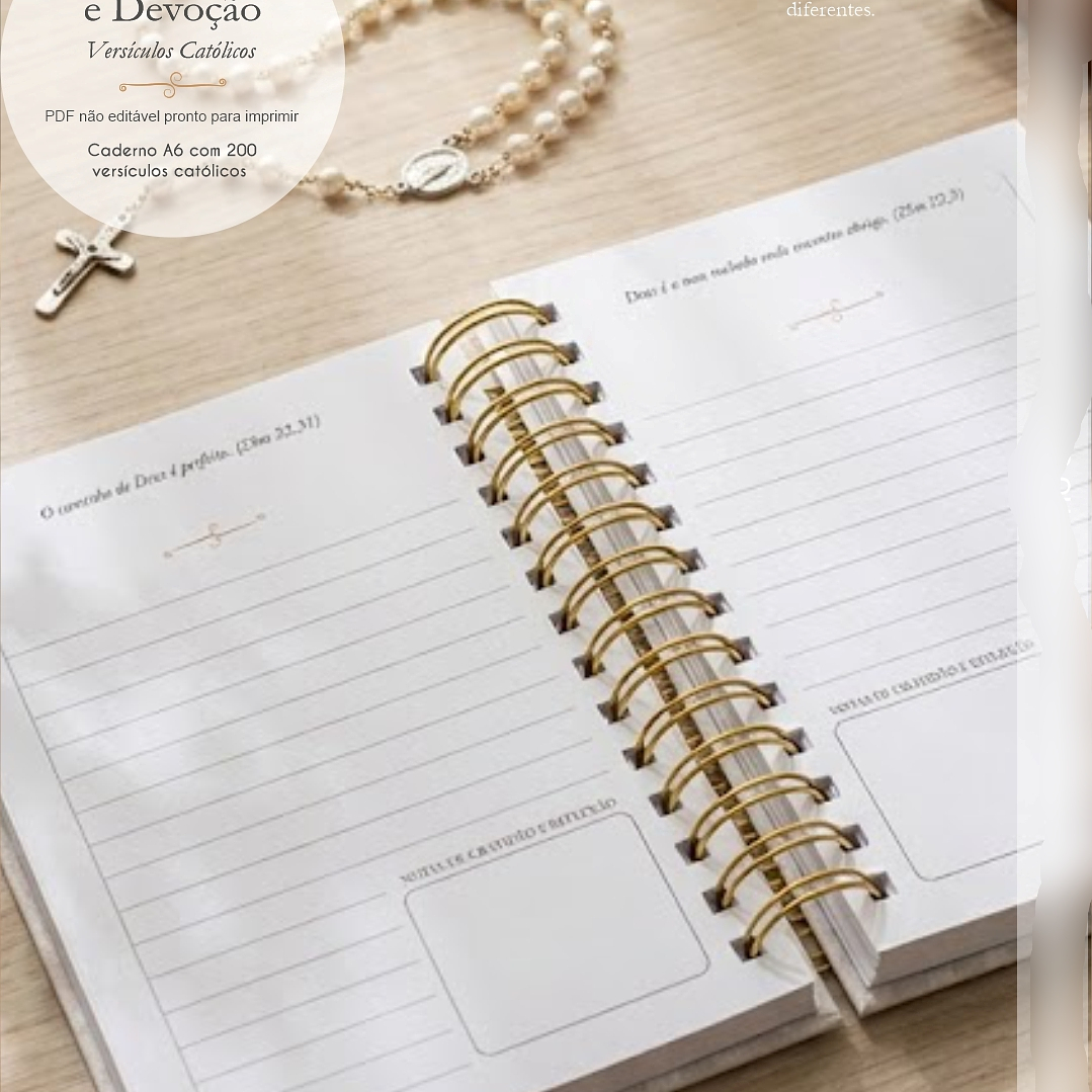Arquivo Caderno A6 com Versículos - Notas de Fé e Devoção 2