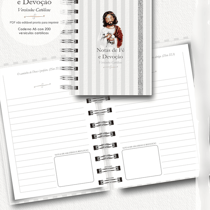 Arquivo Caderno A6 com Versículos - Notas de Fé e Devoção 3