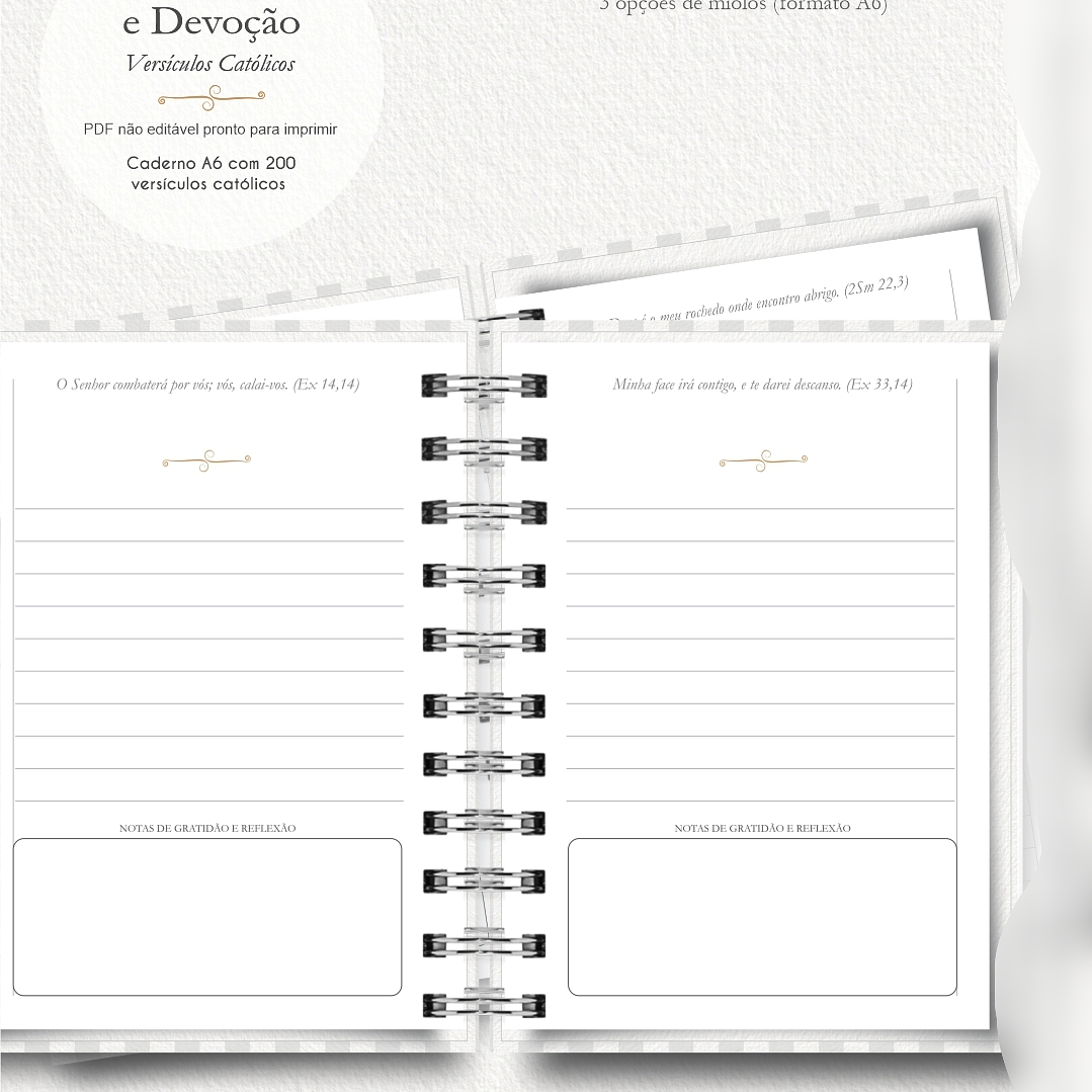 Arquivo Caderno A6 com Versículos - Notas de Fé e Devoção 5