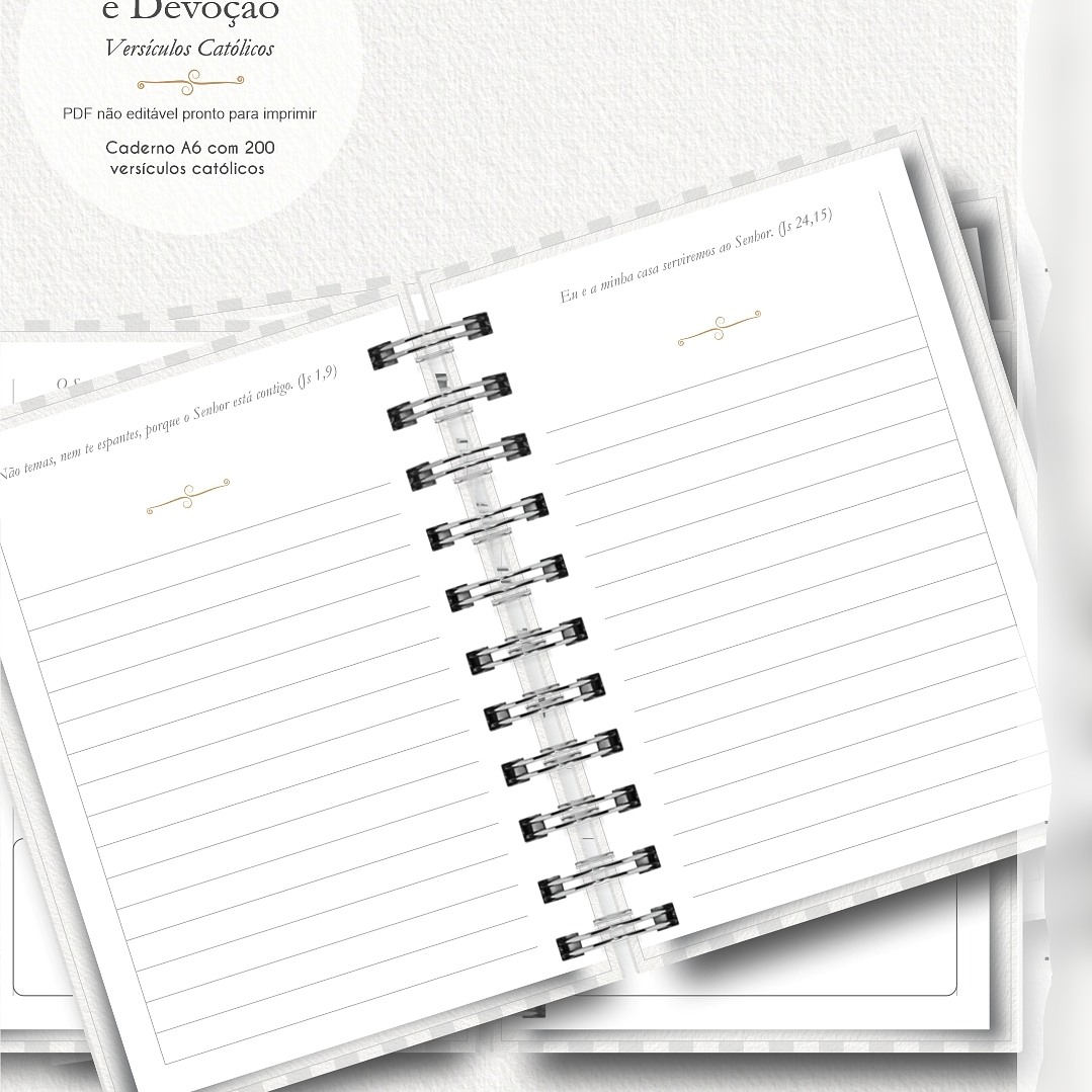 Arquivo Caderno A6 com Versículos - Notas de Fé e Devoção 7