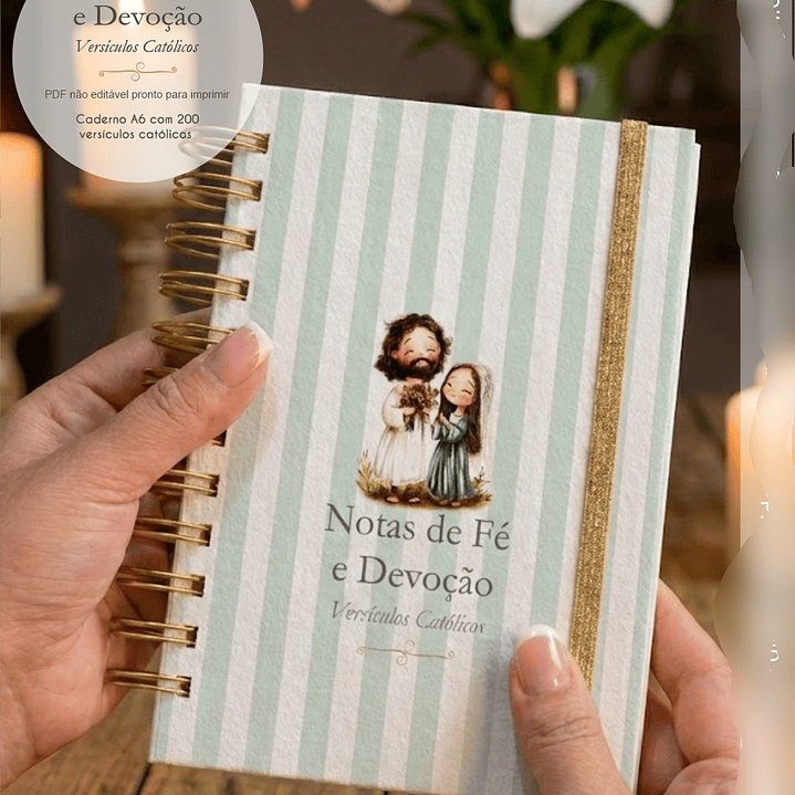 Arquivo Caderno A6 com Versículos - Notas de Fé e Devoção 8