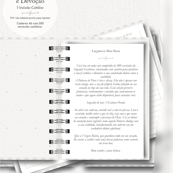 Arquivo Caderno A6 com Versículos - Notas de Fé e Devoção 9