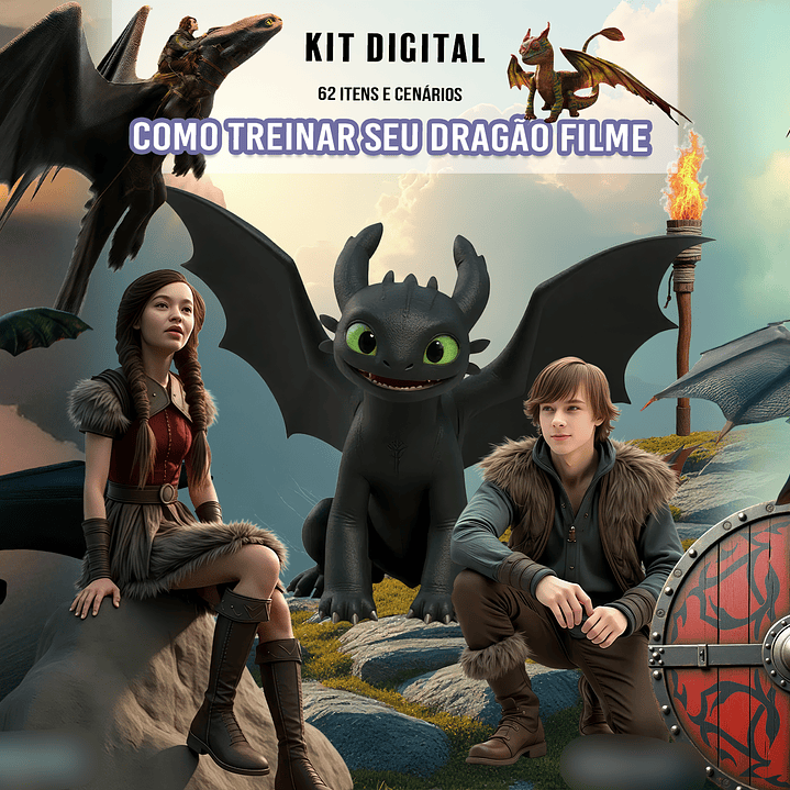 Kit Digital Como Treinar Seu Dragão  1