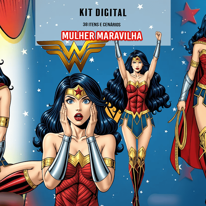 Kit Digital Mulher Maravilha  1