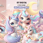Kit Digital Unicórnio Candy - Thumbnail 1