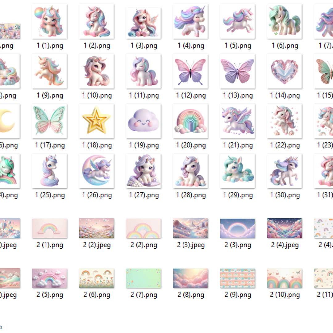 Kit Digital Unicórnio Candy 2