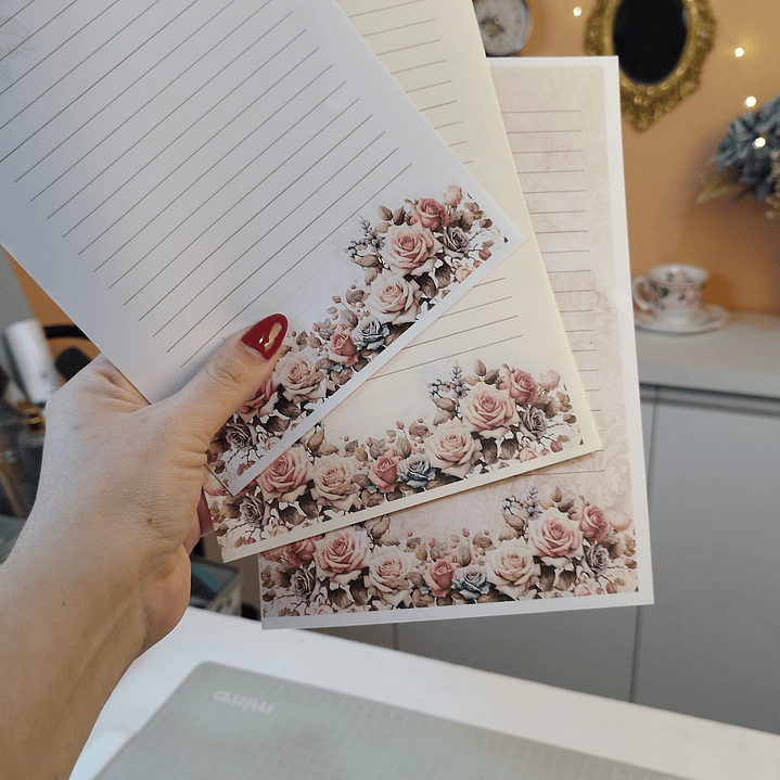 Arquivo Diário Floral Wire-O Espiral  2