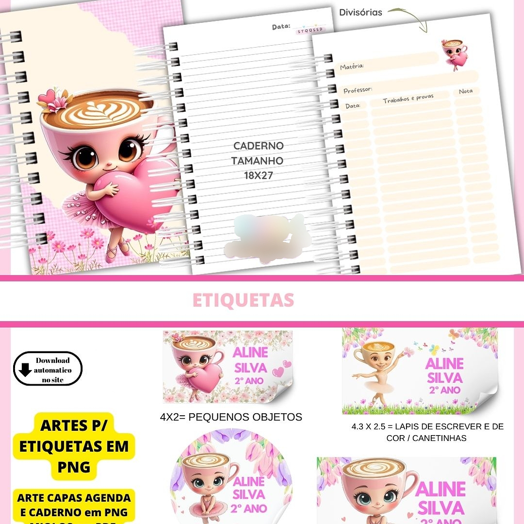 Arquivo Agenda Escolar Bailarina Capuccina 2026 2