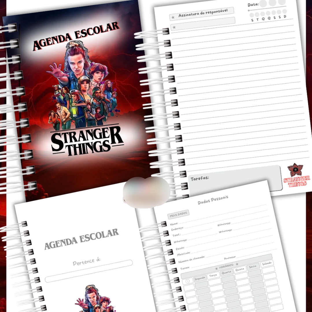 Arquivo Agenda Escolar Stranger Things 2026 1
