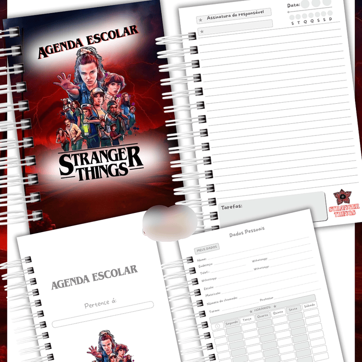 Arquivo Agenda Escolar Stranger Things 2026 1