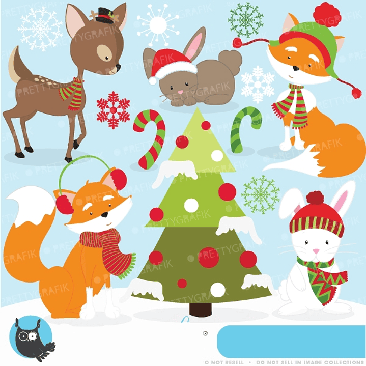 Kit Digital Animais No Natal  1