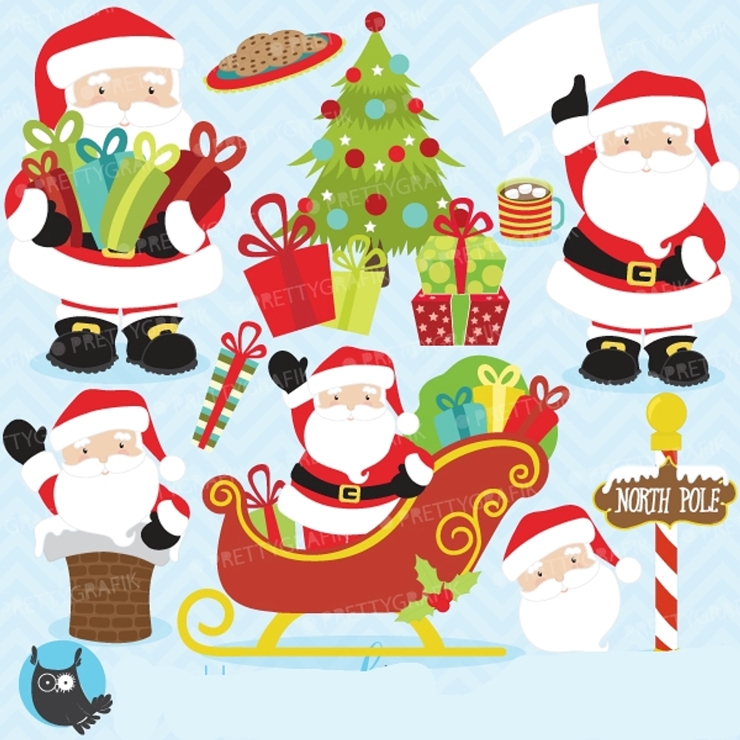 Kit Digital Papai Noel Presentes  1