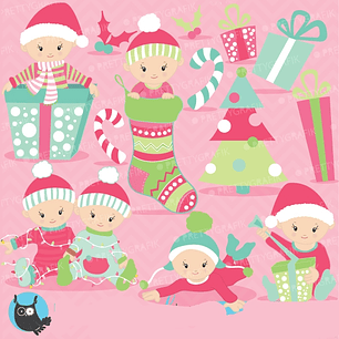 Kit Digital Menina Natal 