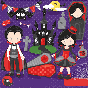 Kit Digital Halloween Casal 