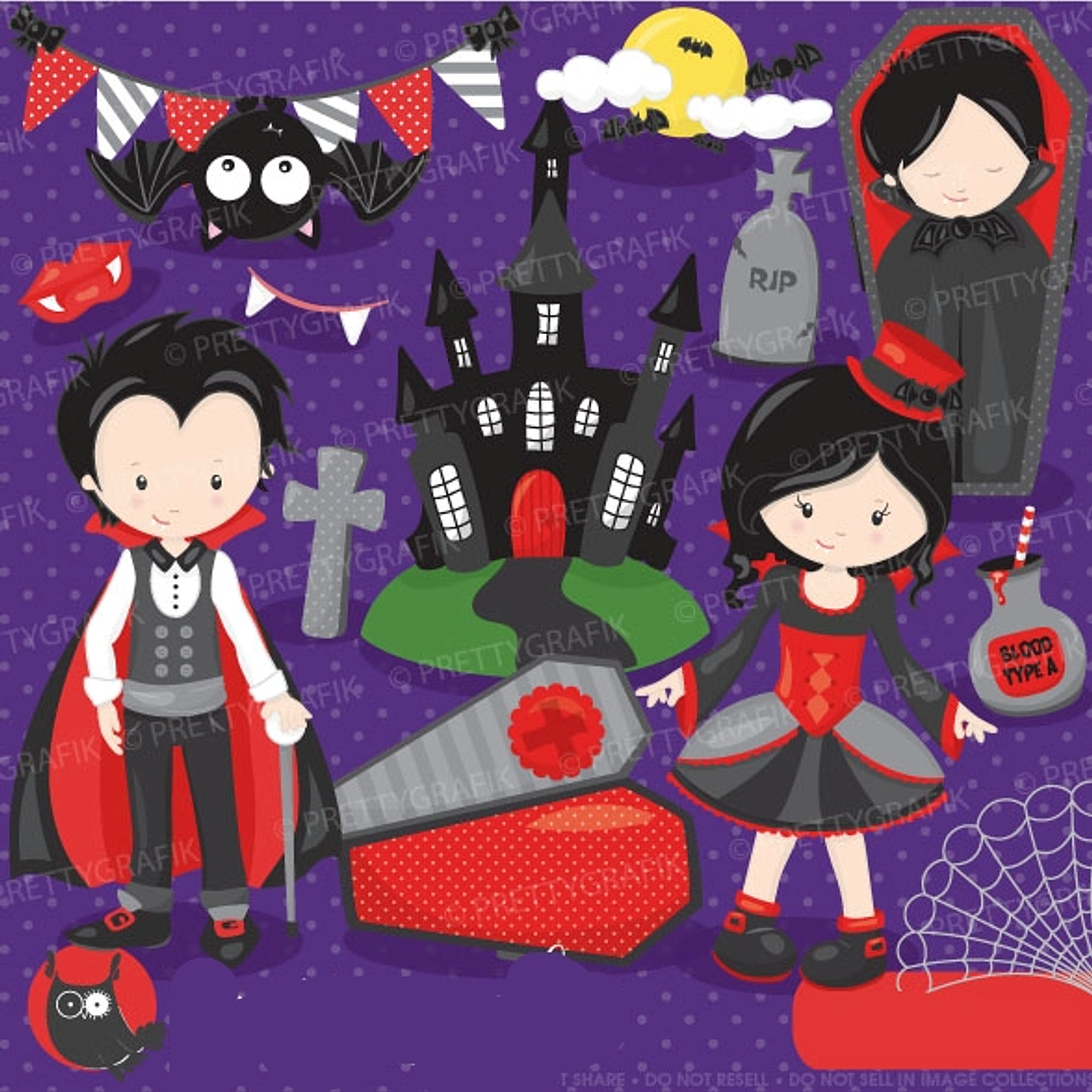 Kit Digital Halloween Casal  1
