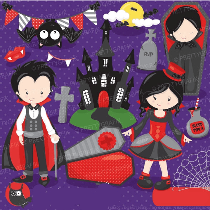 Kit Digital Halloween Casal  1