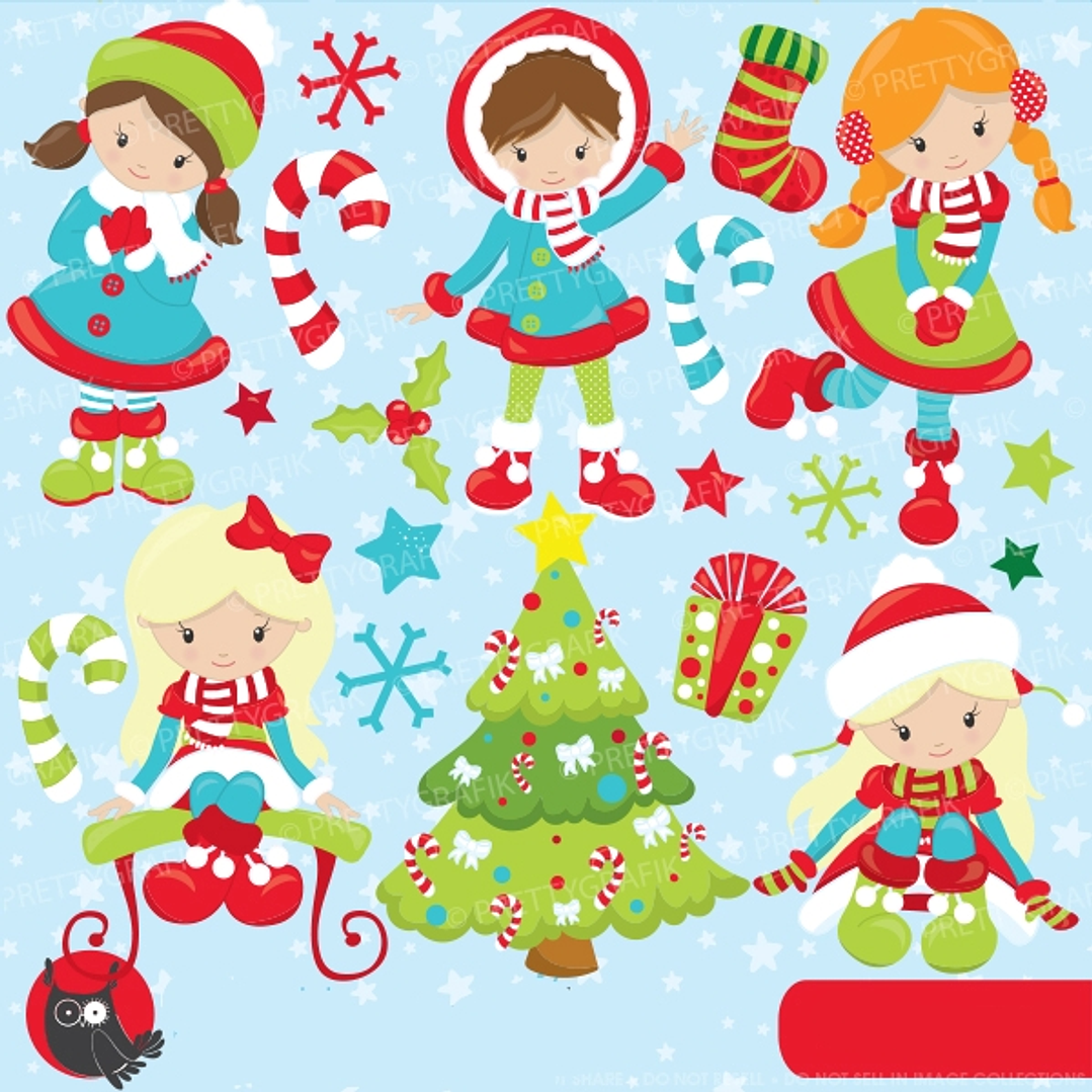 Kit Digital Meninas Natal  1